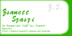 zsanett szaszi business card